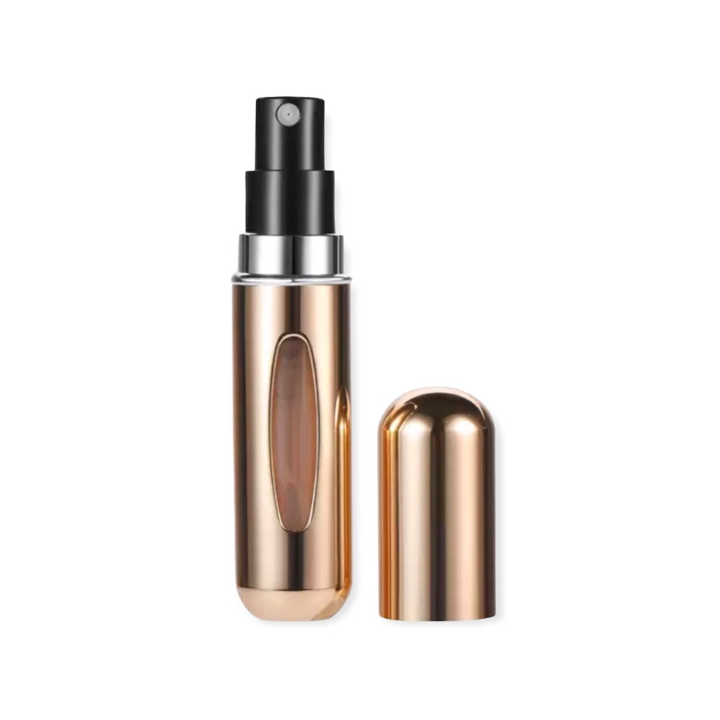 Gold Refillable Perfume Bottle Travel Atomizer